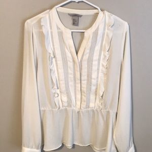 H&M Cream Blouse Sz 12
